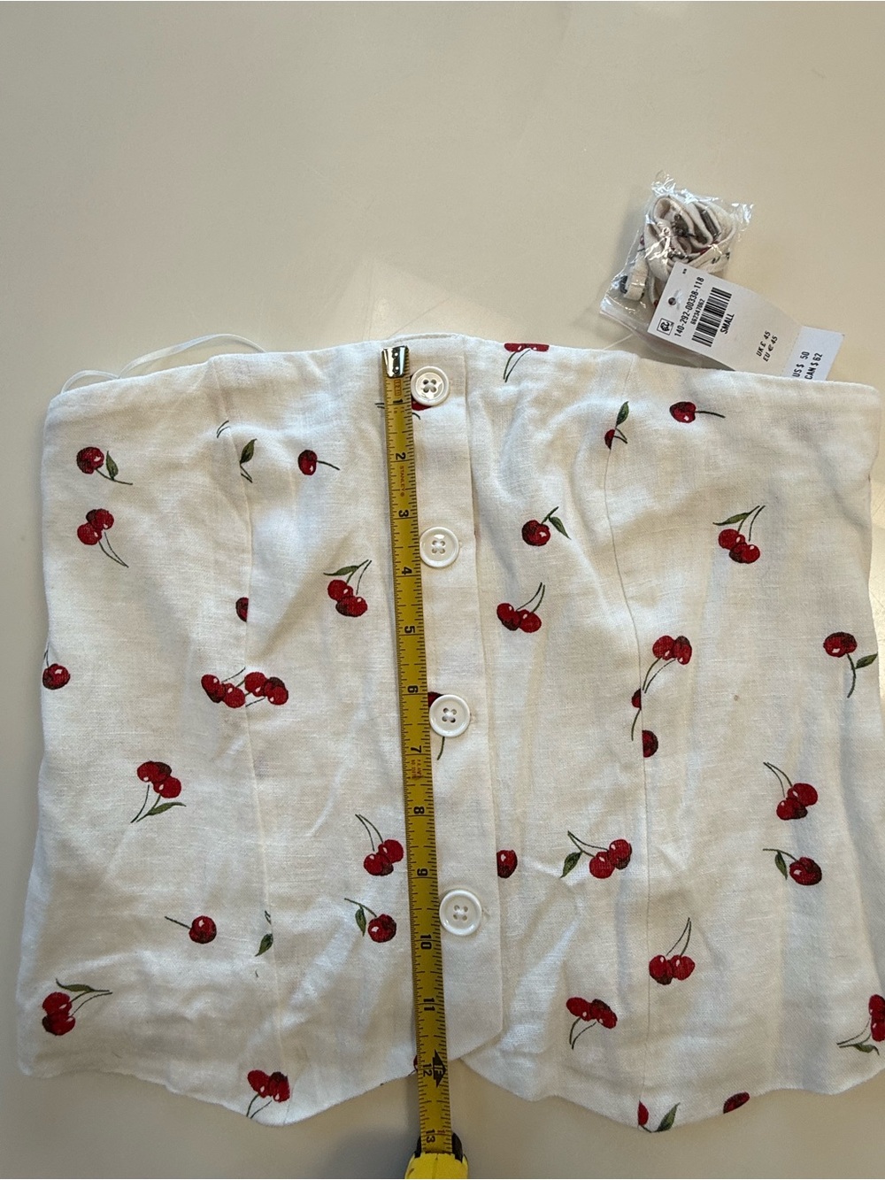 Abercrombie & Fitch White Cherry-Print Kids Skort